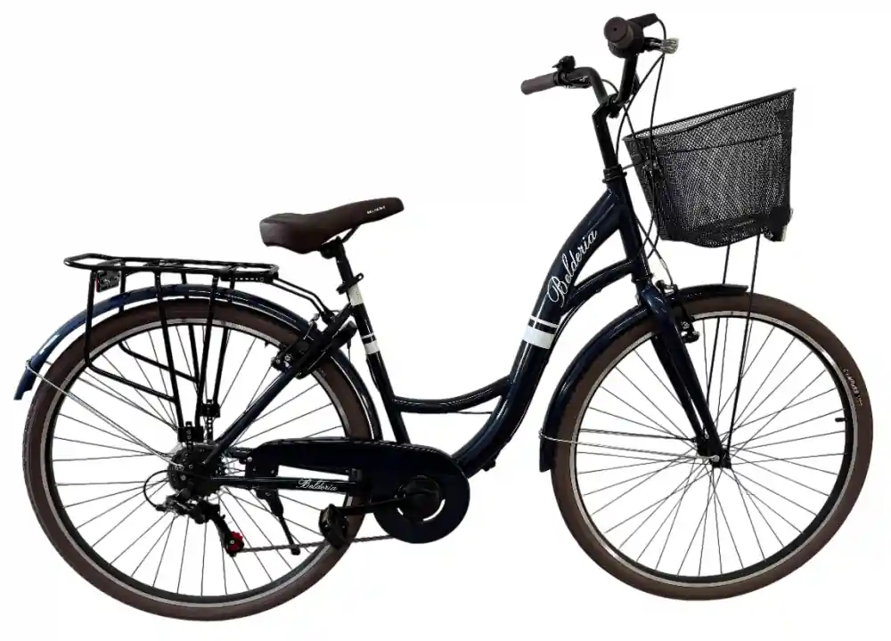 Chilipir Bicicleta Belderia City Urban, culoare bleumarin, roata 28", cadru din otel