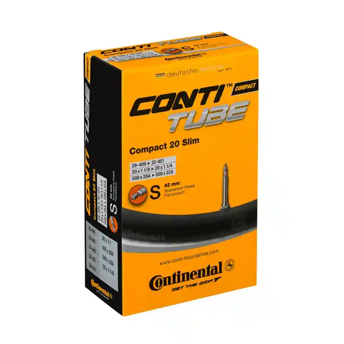 Preț redus Camera Continental Compact 20 Slim, 28/32-406/451, 20x1 1/8-1 1/4, S42