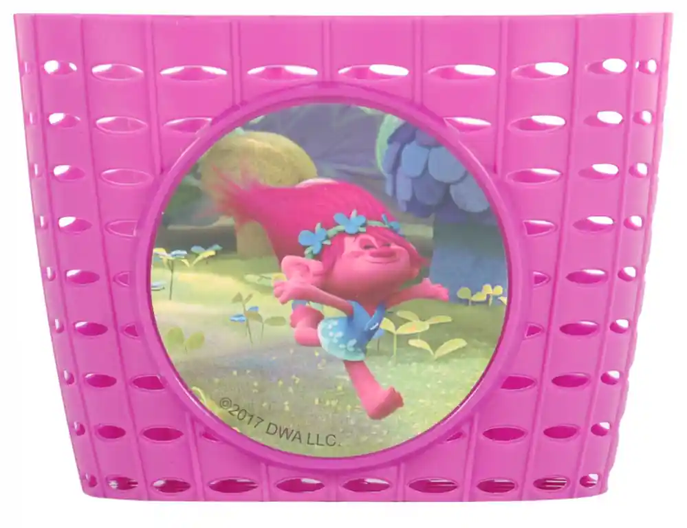 Cos de bicicleta pentru copii Punky, material plastic, culoare roz Bestseller