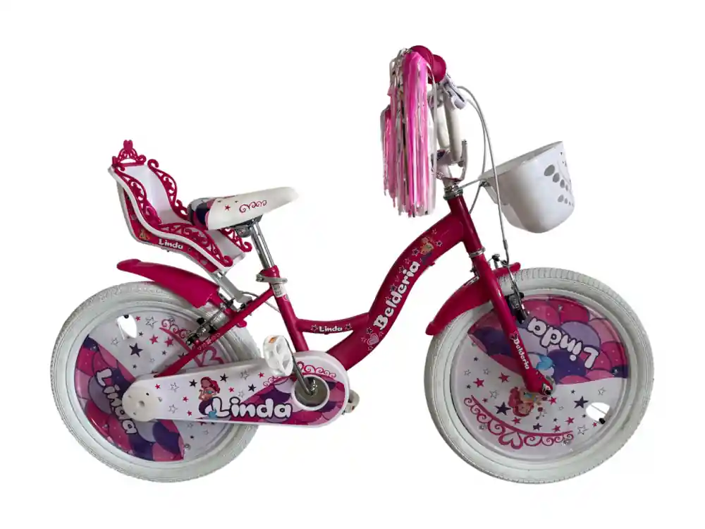 Bicicleta copii Belderia Linda, culoare roz, roata 20", cadru din otel Cel mai vândut