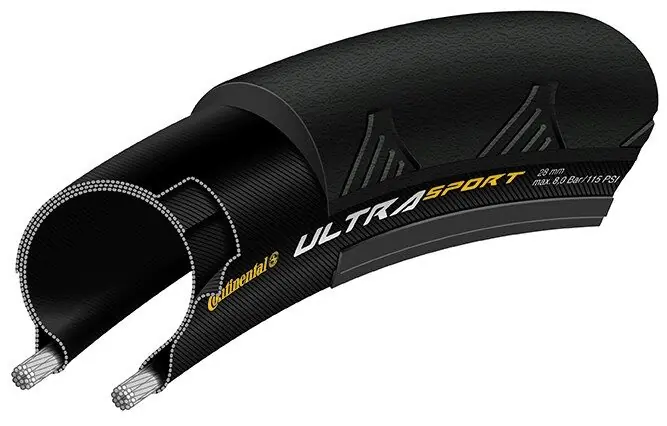 Transport gratuit Anvelopa pliabila Continental UltraSport 23-622 700-23C negru/negru SL