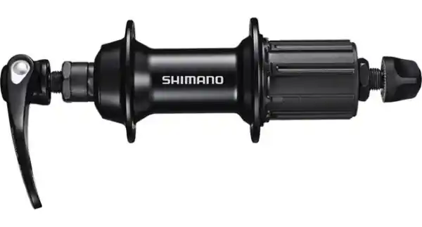 Calitate înaltă Butuc spate Shimano FH-RS400, 10/11 vit, O.L.D. 130 mm, ax 141 mm, QR 163 mm, 36H, Negru