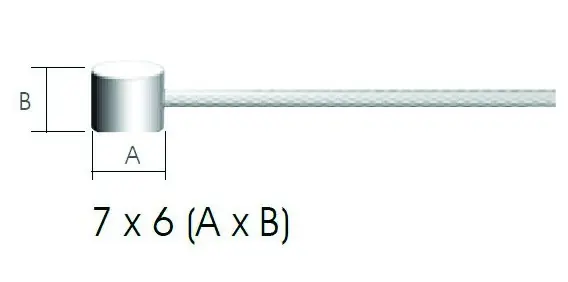 Cablu Frana Teflon 2m/1.5mm cap 6x7mm Retur gratuit