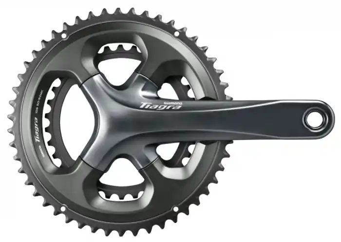 Angrenaj pedalier Shimano Tiagra FC-4700, 2x10 viteze, Hollowtech II, fara aparatoare lant, brate 175mm, fara BB, 50x34T Noutate