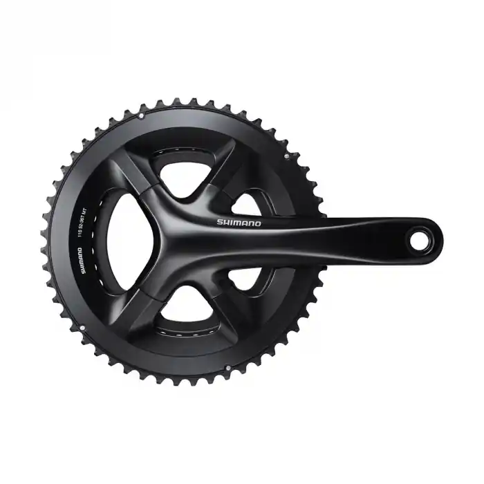 Preț redus Angrenaj pedalier Shimano 105 FC-RS510, 2x11 viteze, Hollowtech II, fara aparatoare lant, brate 175mm, fara BB, Negru, 50x34T