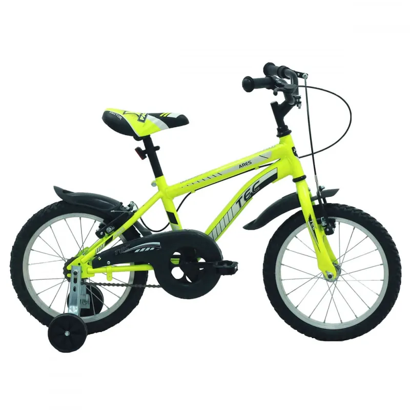 Bicicleta copii TEC Ares, culoare galben, roata 16", din otel Ofertă specială