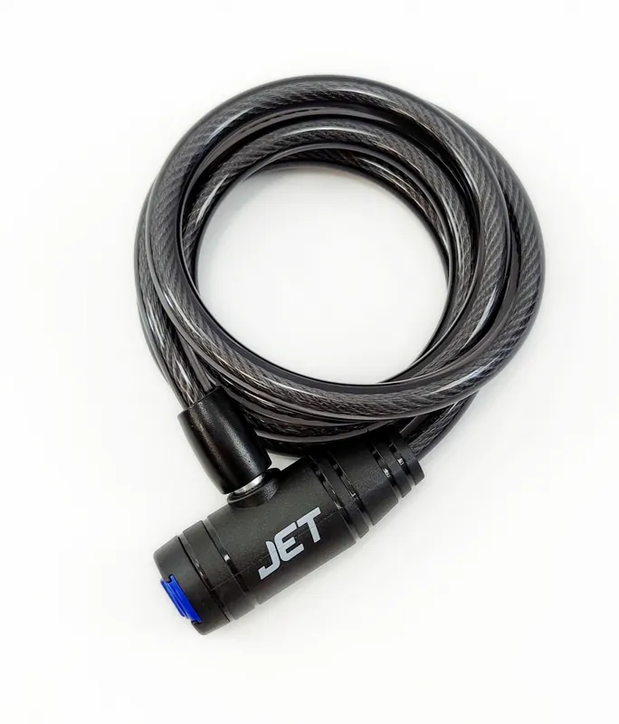 Antifurt cu cheie JET LOCK TY-506-1, 10x1500mm, culoare negru, cu suport Popular