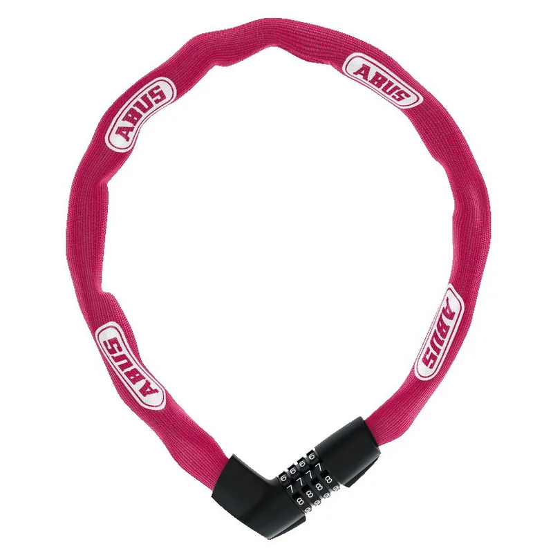Abus - antifurt bicicleta tip lant cu cifru - Tresor 1385/85 - roz  coral Expediere rapidă