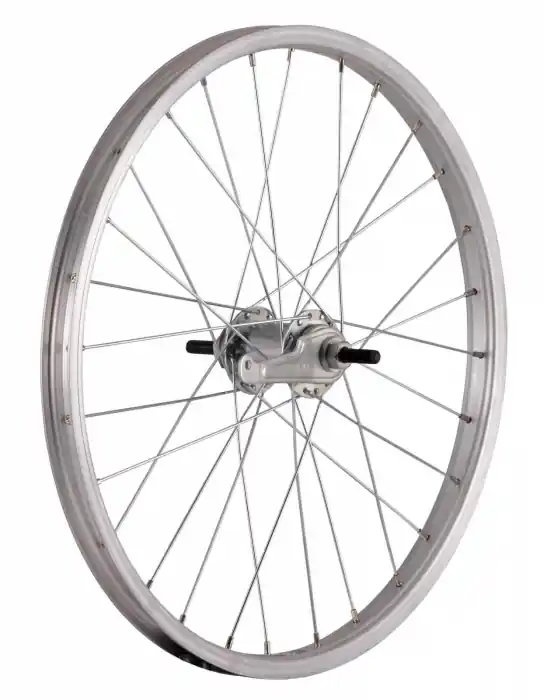 Preț redus Roata Bicicleta Spate Luna 20", 406X21, Alu Simpla, Argintie Natur, Butuc Torpedou Metal, 28H, 3/8, Old13195