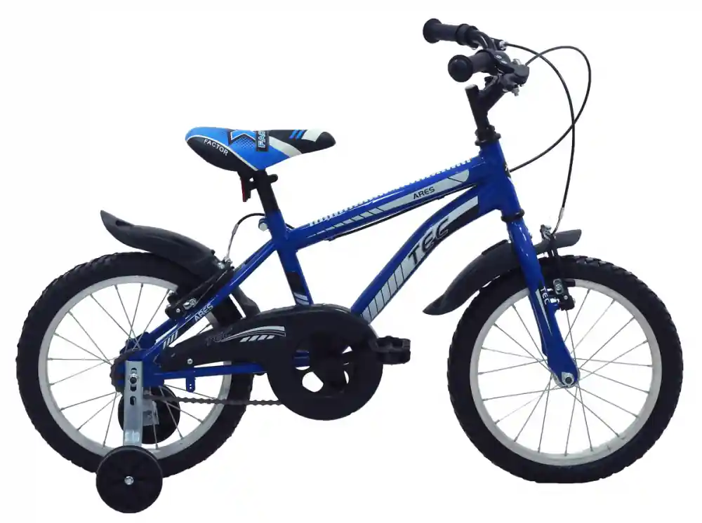 Noutate Bicicleta copii TEC Ares, culoare albastru, roata 16", din otel