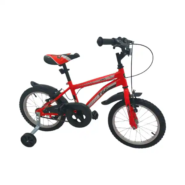 Bicicleta copii TEC Ares, culoare rosu, roata 16", din otel Plată securizată