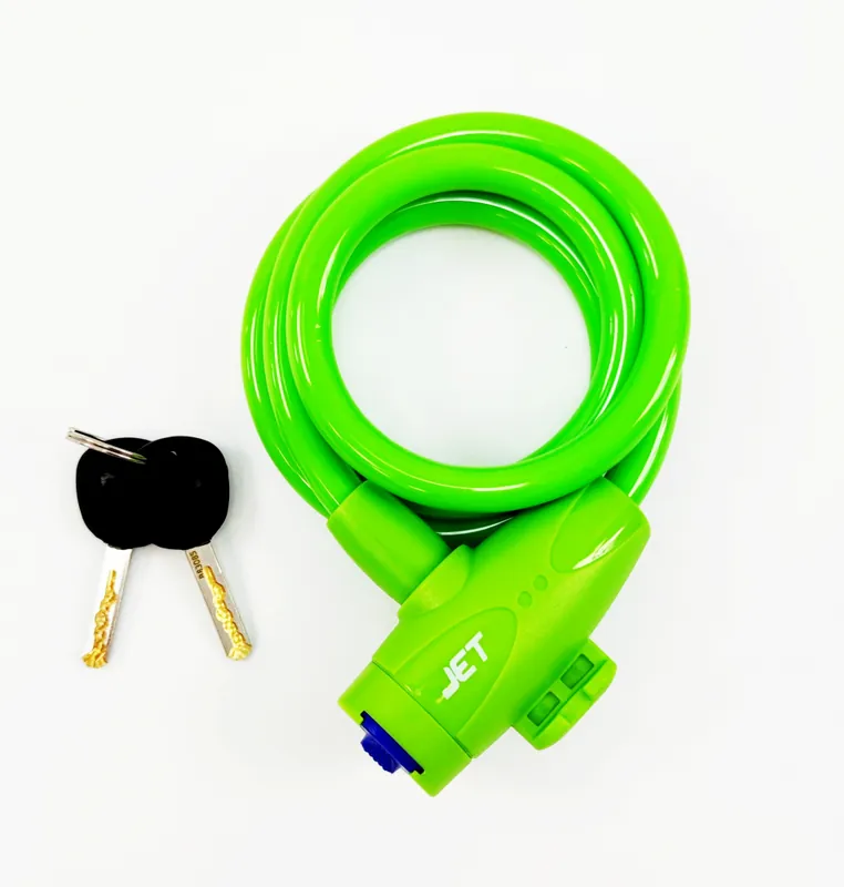 Transport gratuit Antifurt cu cheie JET LOCK TY-582 10x1000mm, culoare verde, cu suport