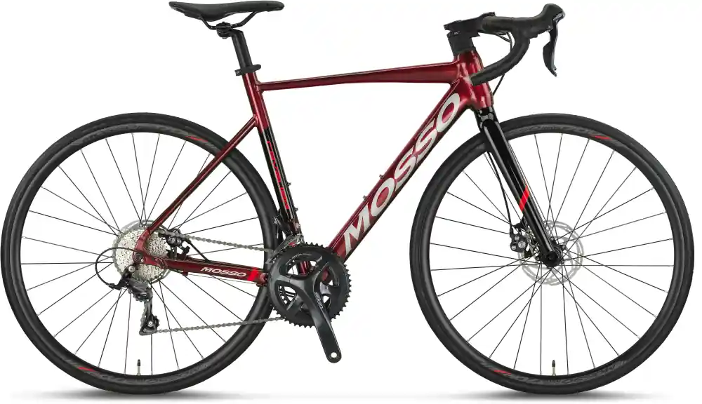 Bicicleta Mosso cursiera Cavalier Sora, roata 28", 18 viteze, cadru 580mm din aluminiu,  visiniu ,frana disc Reducere extra