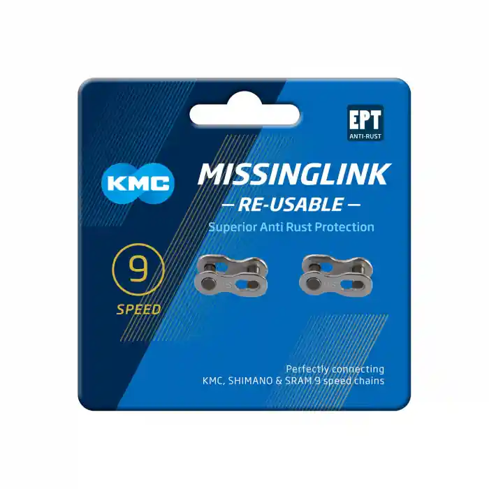 Set 2 zale rapide lant KMC MissingLink 9R Silver 9 viteze Plată securizată
