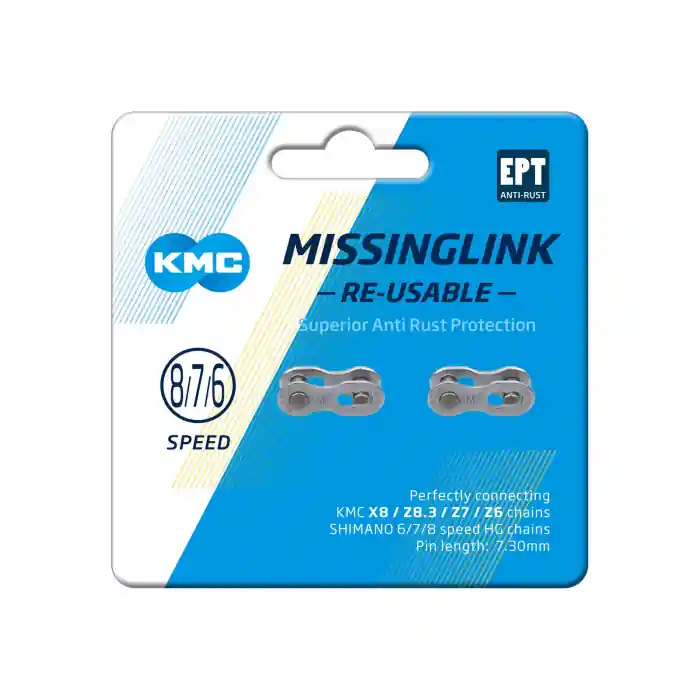 Set 2 zale rapide lant lant KMC MissingLink 7/8R Silver 7/8 viteze Doar azi