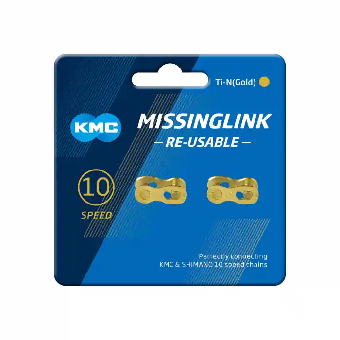 Set 2 zale rapide lant KMC MissingLink 10R Gold Ti-N 10 viteze Cel mai bun preț