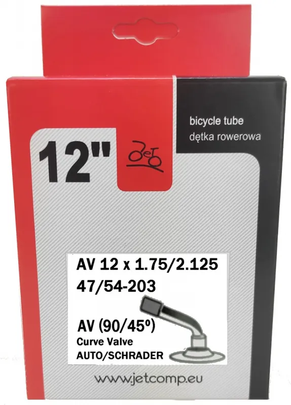 Noutate Camera de aer biciclete JET 12"x1,75/2,125 AV-40mm 90/45°