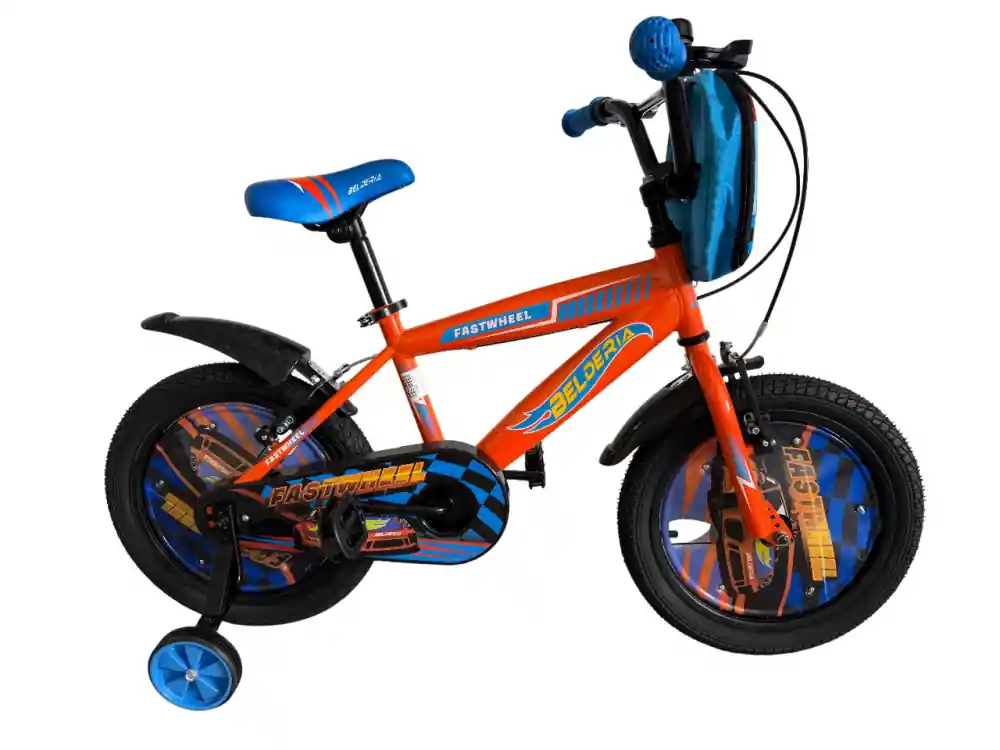 Bicicleta copii Belderia Fastwheel, culoare portocaliu, roata 16", cadru din otel Mai ieftin