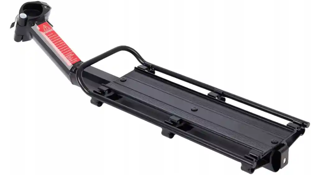 Portbagaj spate universal din aluminiu, prindere tija sa, culoare negru Premium