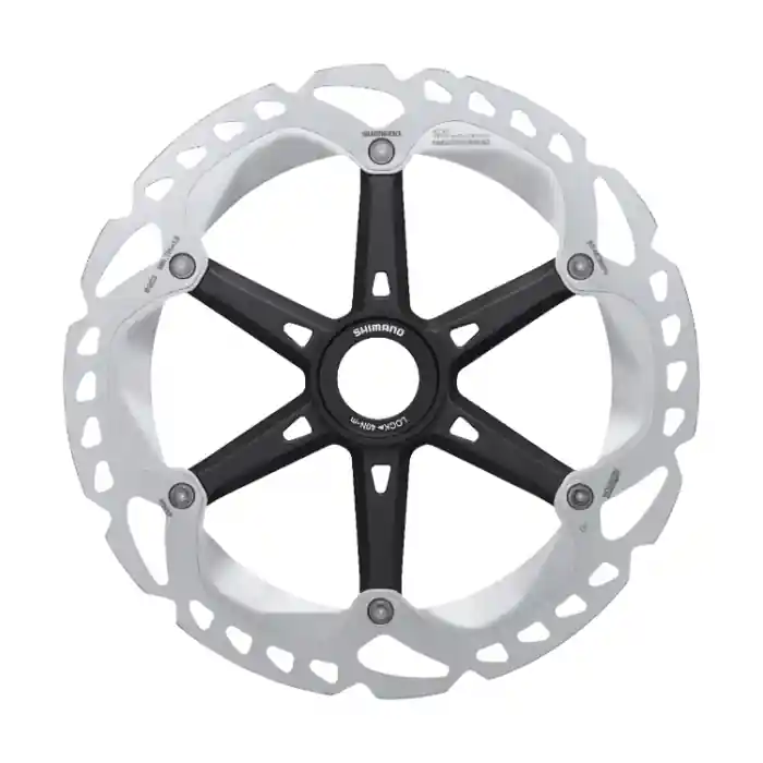Disc frana Shimano RT-MT800-L, Center Lock, piulita cu caneluri externe, 203mm Plată sigură