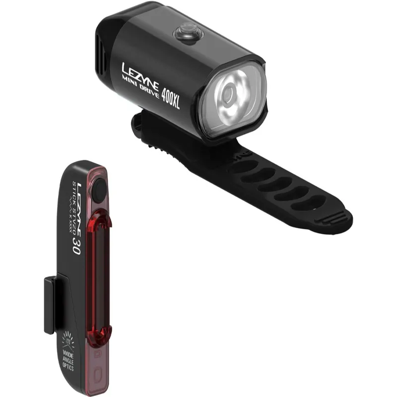 Lezyne - lumini set fata-spate - Mini si Stick Drive Pair USB Plată securizată