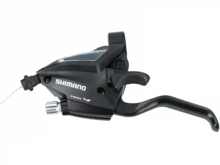 Maneta schimbator/frana Shimano Altus ST-EF500-L, EZ-fire Plus, stanga, 3 viteze, levier 2 degete, V-Brake, negru Cel mai bun preț