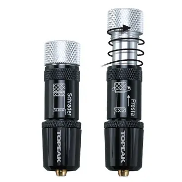 Cap Pompa Topeak Smart Head Tsl-01, cap upgrade kit pt pompe cu furtun, Alu CNC negru Plată securizată