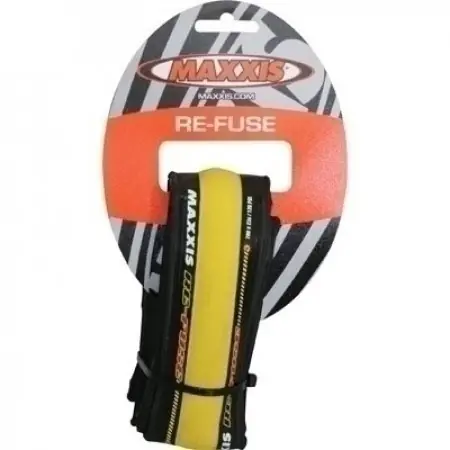 Retur gratuit Anvelopa Maxxis 700X23C Fuse black-yellow 27TPI wire