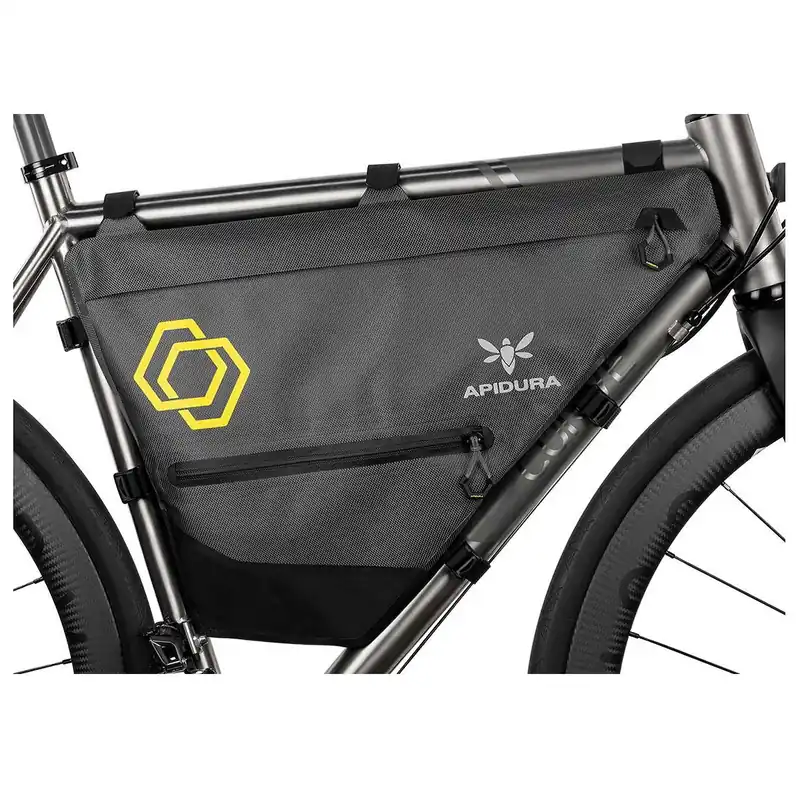 Apidura - geanta cadru bicicleta Expedition Full Frame Pack 12 litri - gri negru galben Disponibil imediat