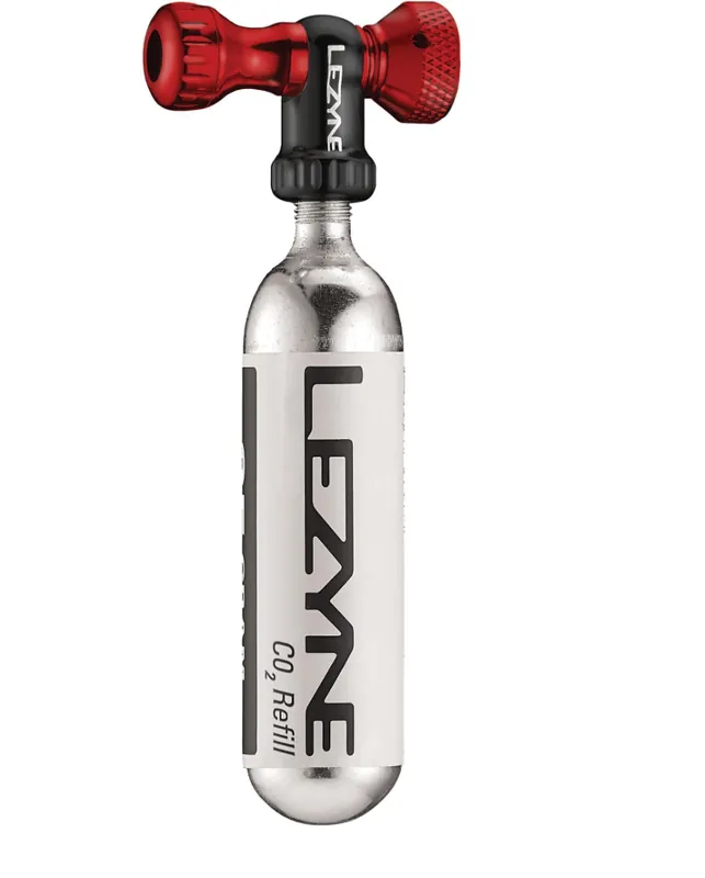 Transport gratuit Lezyne - mini pompa CO2 - Control Drive CNC - rosie - 16g