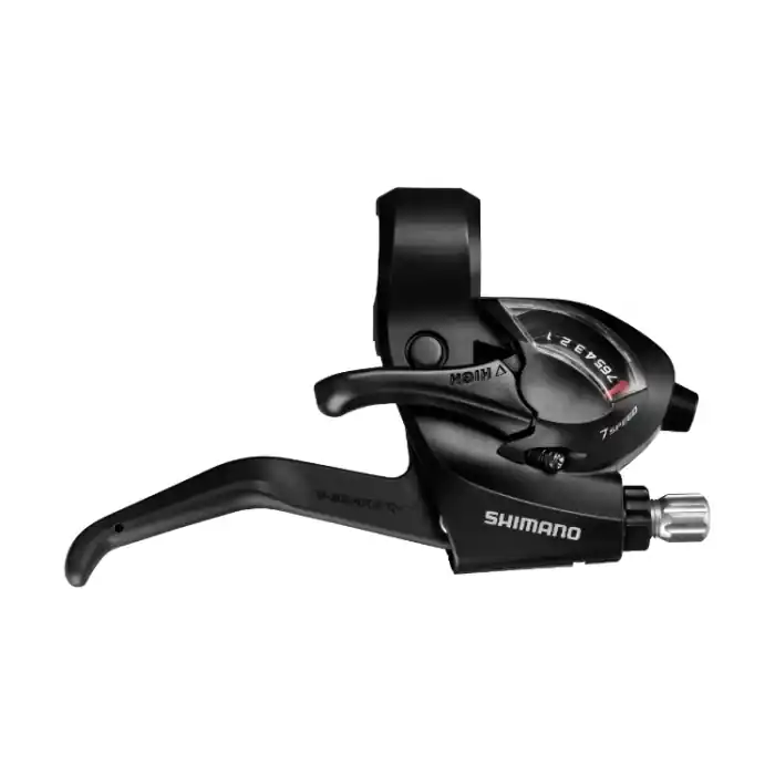 Maneta schimbator/frana Shimano Tourney TX ST-EF41-7R, EZ-fire Plus, dreapta, 7 viteze, levier 2 degete, V-Brake, negru Ieftin