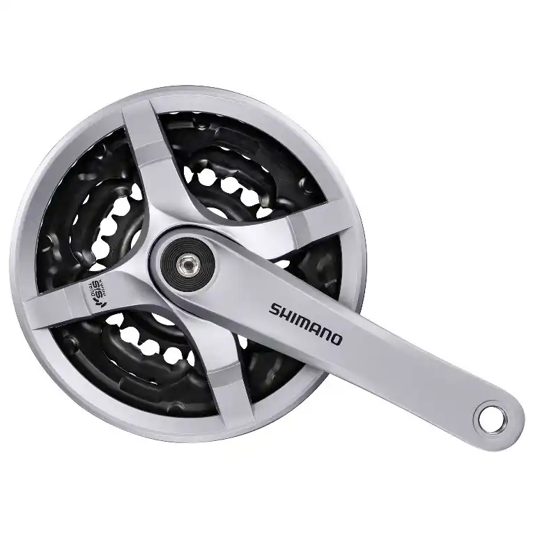 Popular Angrenaj Pedalier Shimano Tourney Fc-Ty501, 48X38X28T, Brat 170Mm, Pt. 6/7/8 Vit. Pe Spate, Cg, Suruburi De Fixare, Argintiu, Ambalat Ind.