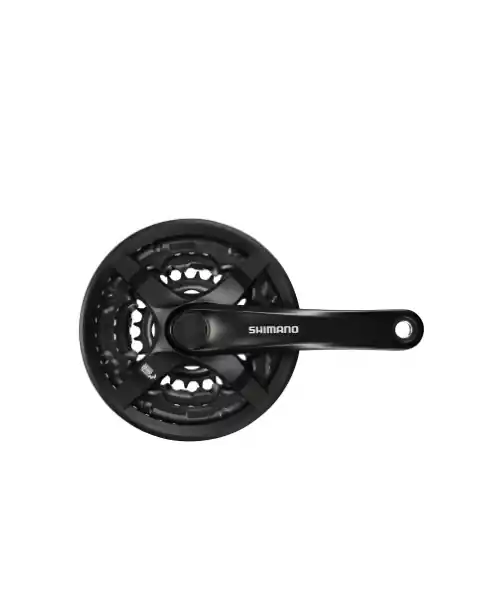Cumpără acum Angrenaj Pedalier Shimano Tourney Fc-Ty501 42X34X24T brat 175mm pentru 6/7/8 viteze pe spate suruburi de fixare negru
