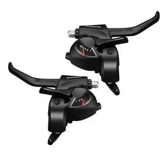 Disponibil imediat Set Maneta Schimbator/Frana Shimano Tourney St-Ef41, 7X3 Vit., 2 Degete, Pt. Frana V-Brake, Cabluri Schimbator/Frana Lungime Standard, Negru, Ambalat Ind.