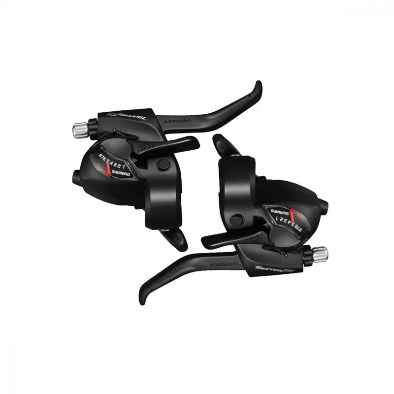 Nu rata Maneta Schimbator/Frana Shimano Tourney St-Tx800, 8X3 Vit., Ez-Fire Plus, 2 Degete, Pt. Frana V-Brake, Cabluri Schimbator/Frana Lungime Standard, Negru, Ambalat Ind.