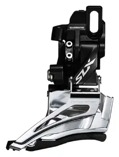 Calitate înaltă Schimbator fata Shimano SLX FD-M7025-D, dublu, pentru 11 viteze pe spate, direct mount, down swing, tragere dubla, unghi cs 66-69