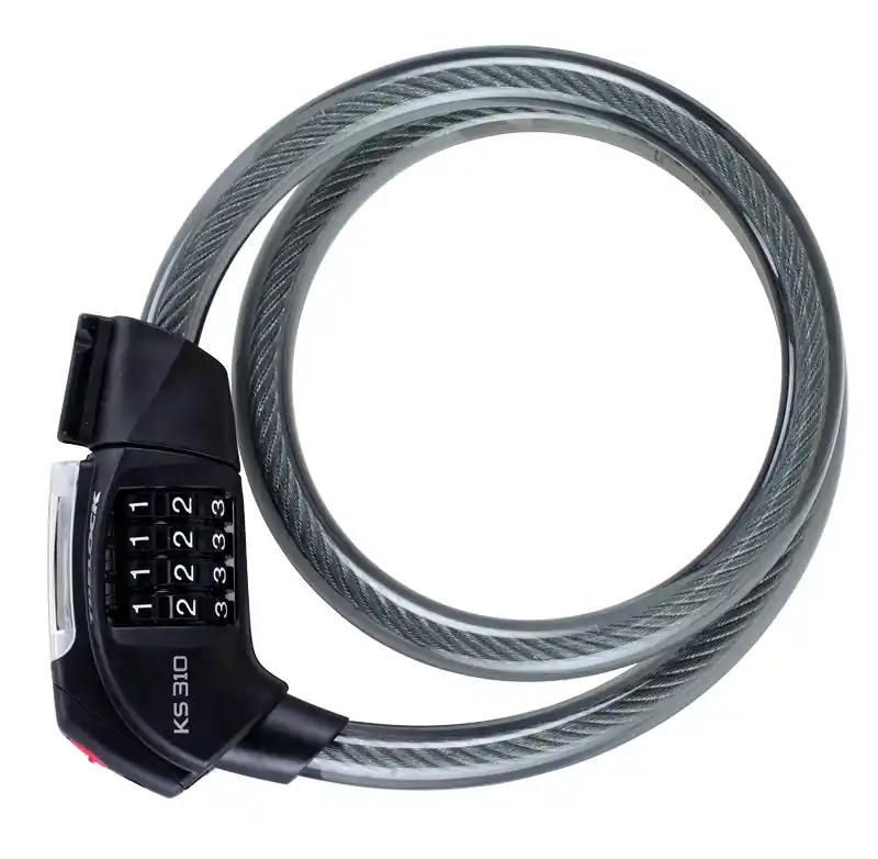 Antifurt Bicicleta Trelock Ks 310 100 Dragon, Nivel 3 6, cu Led, negru Ofertă de sezon