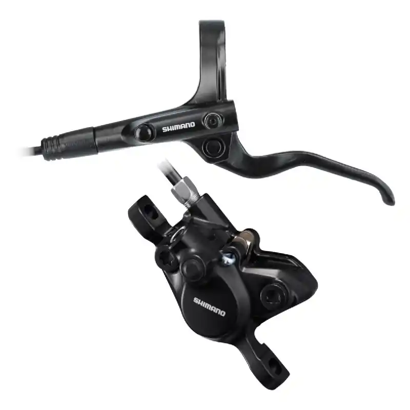 Frana pe disc fata, Set Asamblat Shimano Altus Bl-Mt201(L), Br-Mt200(F), Levier Aluminiu, Fara Adaptor, Placute Resin, Furtun Sm-Bh59-Ss 1000Mm Negru, Incl. Oliva & Insertie Conectare, Negru Cel mai vândut