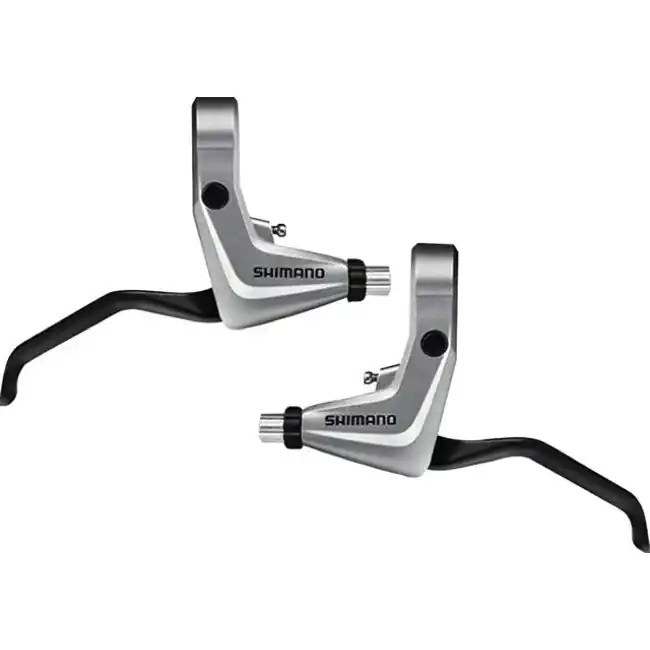 Set manete frana Shimano Alivio BL-T4000, cu cabluri si camasi, Argintiu/Negru Super ofertă
