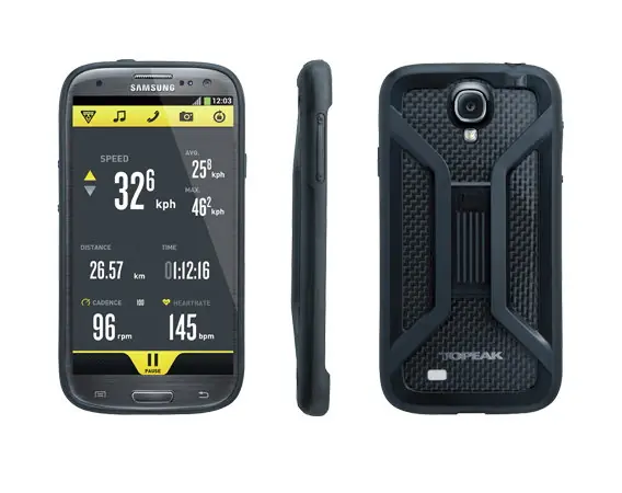 Transport gratuit Carcasa Husa Topeak Ridecase Samsung Galaxy S4, Carbon-Nylon, reglabila, neagra