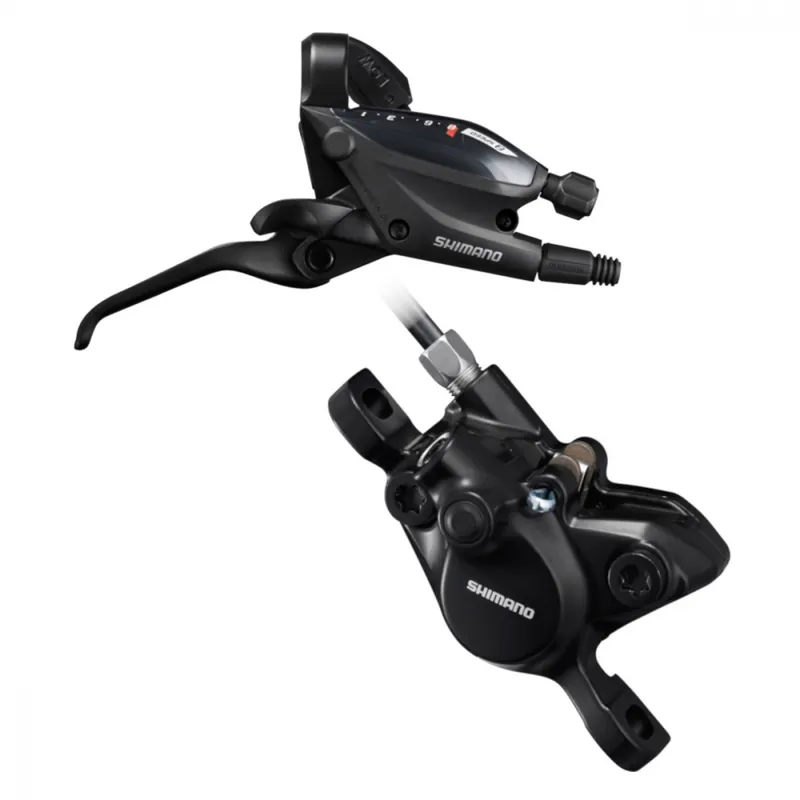 Frana disc hidraulica Shimano Altus,ST-EF505/BR-MT200 cu maneta de schimbator 8 viteze Premium