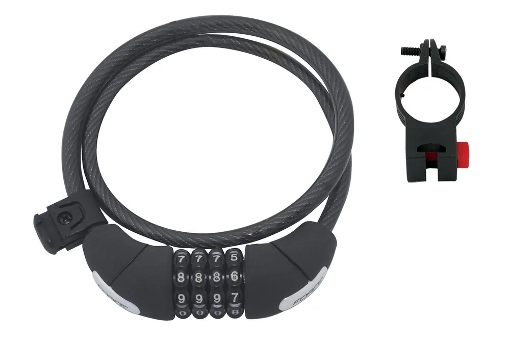 Ultima șansă Lacat Force Lux spirala cod 85cm/10mm cu suport negru