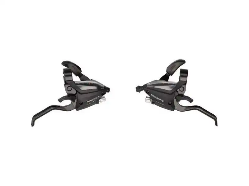 Manete Schimbator/Frana Shimano St-Ef500-2A, 8X3 Vit., Standard Schimbator/Frana Cablu/Camasa Neagra (Sp41), 2 Degete, Pt. V-Brake, Negru, Ambalat Ind. Reducere extra