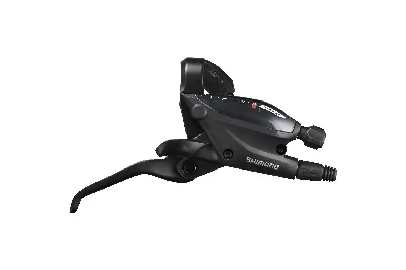 Preț mic Maneta de schimbator/frana Shimano ST-EF505-7R, montaj dreapta 7 viteze, cablu 2050mm, ez-fire plus, 3 degete, pentru frana hidraulica, culoare negru