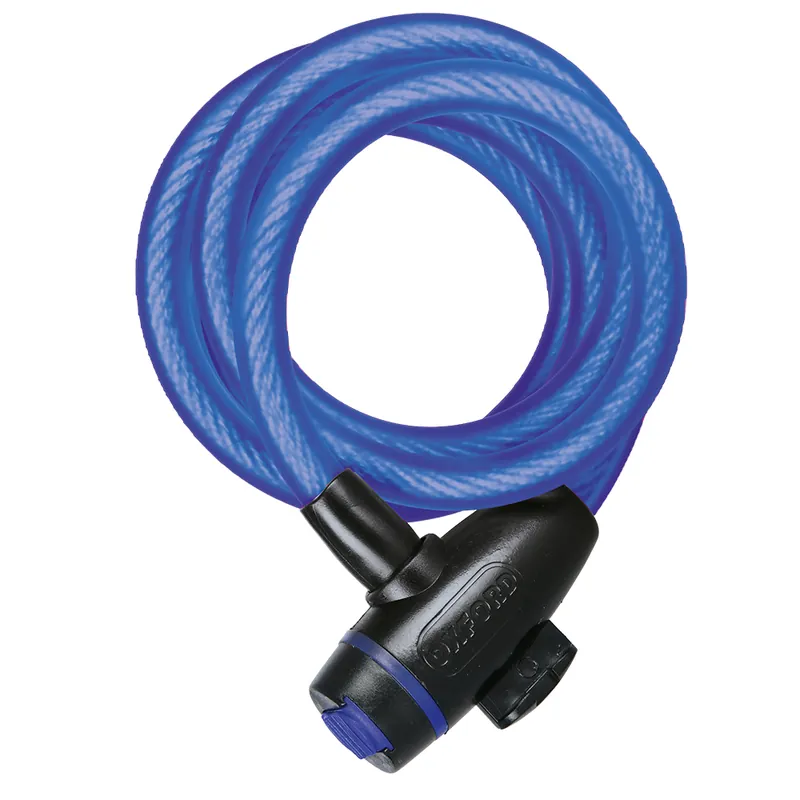 Calitate înaltă Antifurt cu cheie, 1,8m x 12mm, albastru