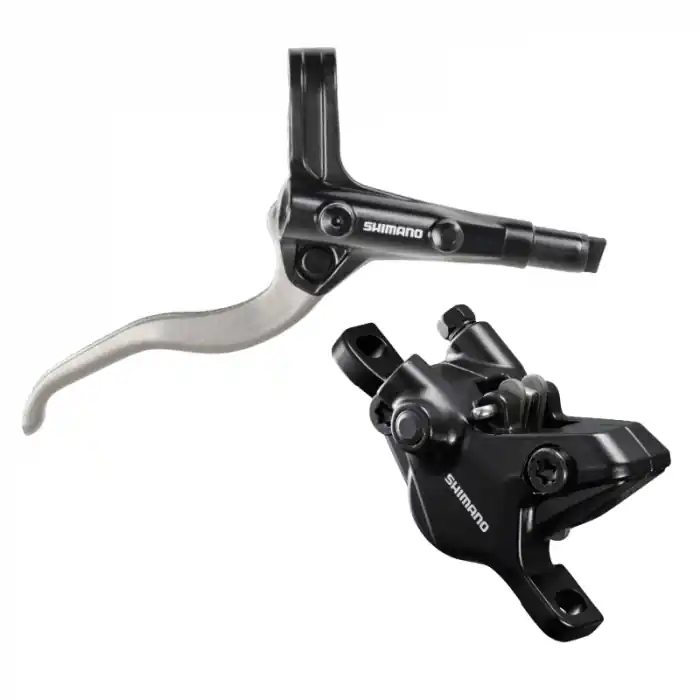 Frana pe disc set asamblat (J-Kit) Shimano Deore BL-MT401(L), BR-MT420(F), Negru/Argintiu, fara adaptor, placute Metal (fara radiator), cu insertie, conducta 1000mm (SM-BH90 negru) Doar azi