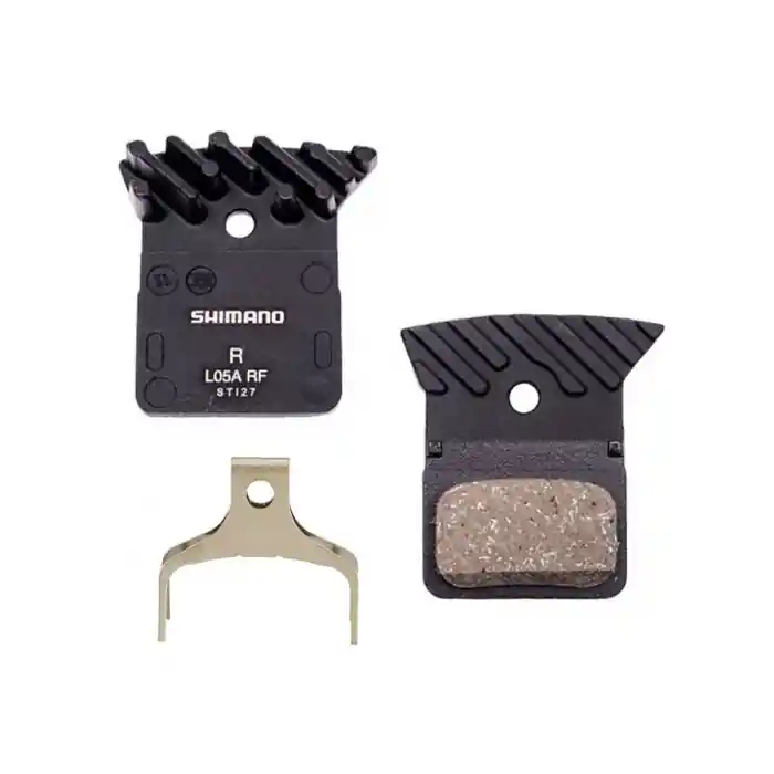 Disponibil imediat Placute frana Shimano L05A-RF, resin, cu radioator