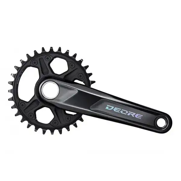 Plată sigură Angrenaj pedalier Shimano Deore FC-M6130-1, 1x12 viteze, Hollowtech II, fara aparatoare lant, brate 175mm, fara BB, 32T