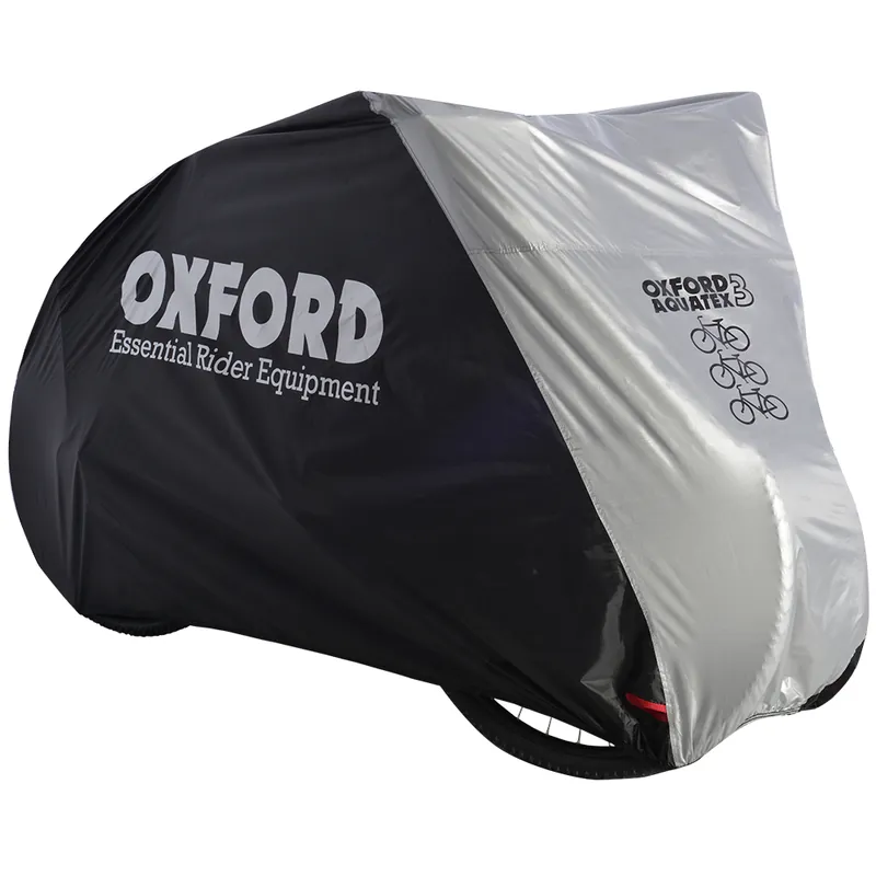 Prelata bicicleta tripla Oxford Aquatex, culoare negru/argintiu Reducere
