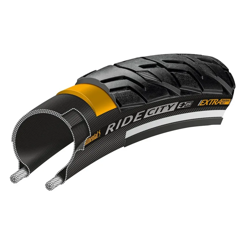 Anvelopa Bicicleta Continental Ride City Reflex EXTRa PunctureBelt 47-622 (28*1.75) negru Ofertă specială